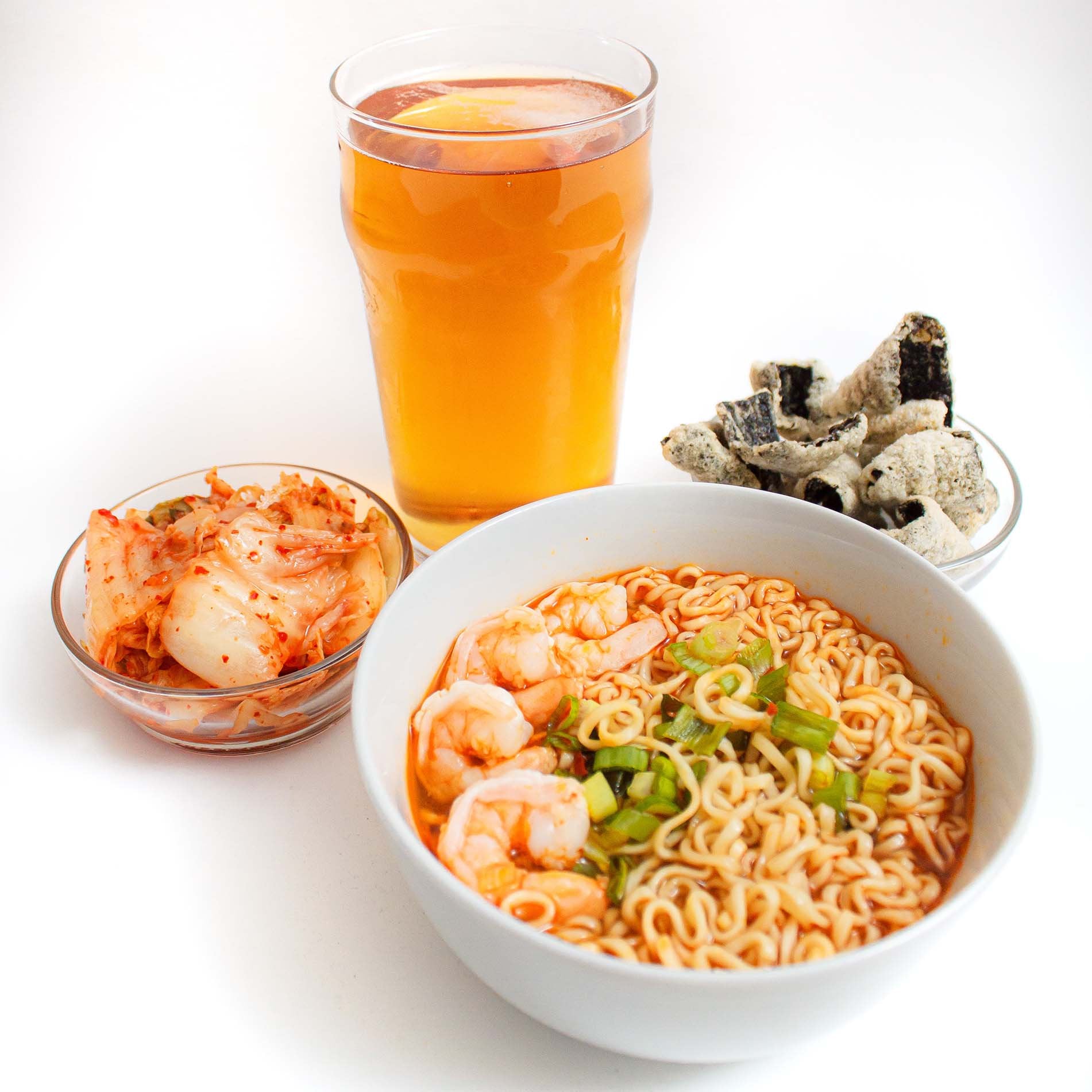 Korean Red-banded Lobster Ramen, Noodle Soup, Spicy Seafood Flavor