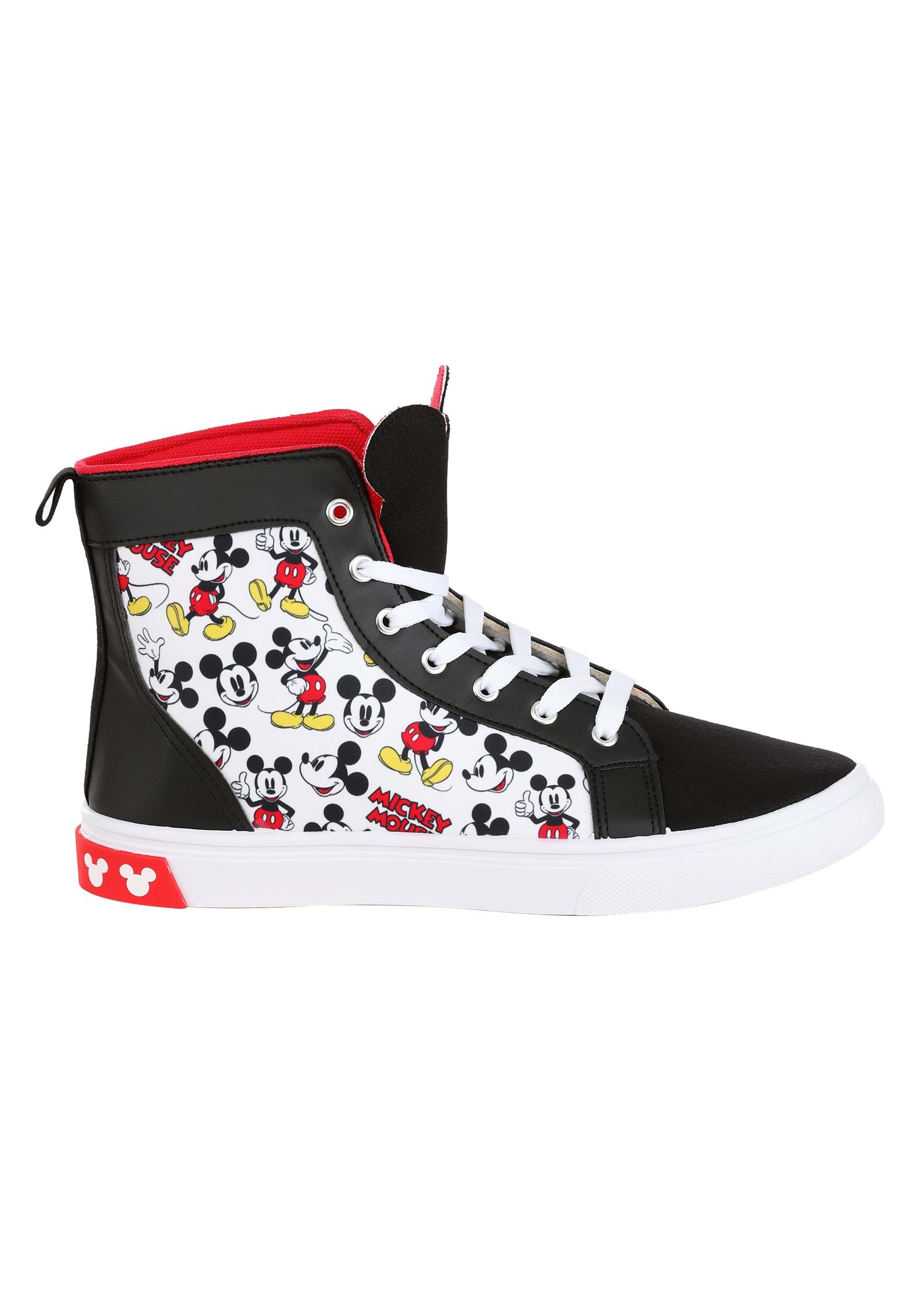 Mickey Mouse High Top Sneakers Tennis Caballero