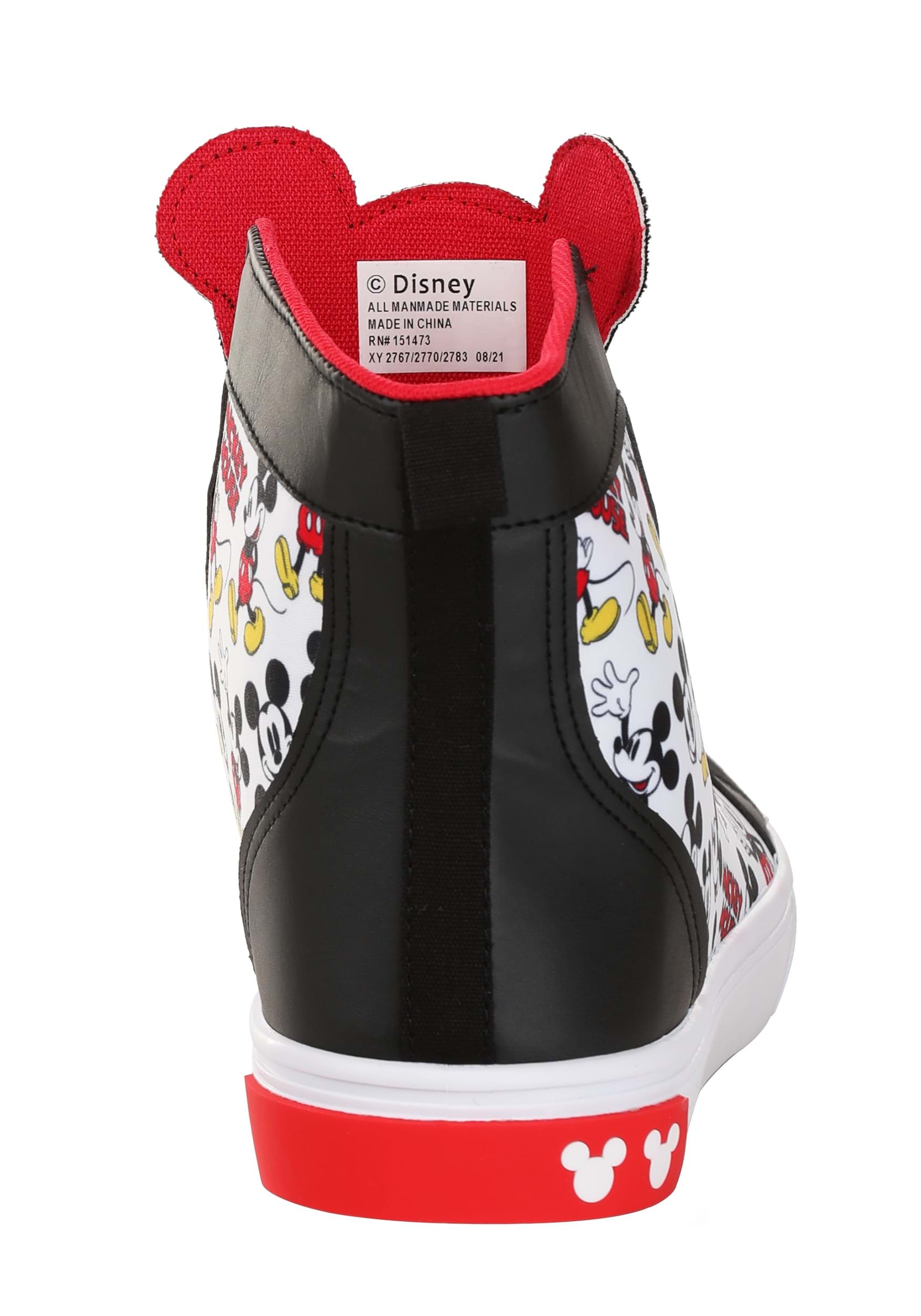 Mickey Mouse High Top Sneakers Tennis Caballero