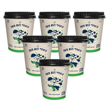 MIMI Jjajang Tteokbokki Sweet & Savory Korean Flavor Rice Cake Instant with Black Bean Sauce