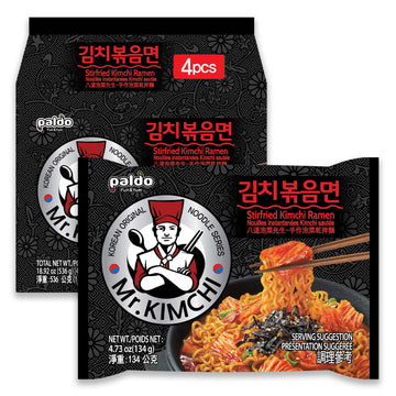 Paldo Mr. Kimchi Ramen Stir Fried, Kimchi Flavored Instant Noodles (8)