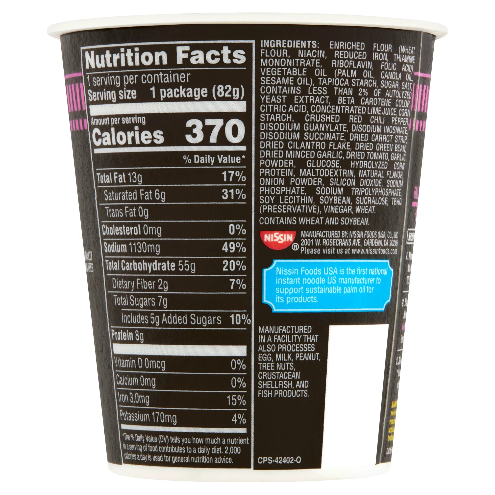 Nissin Cup Noodles Stir Fry Sweet chili Flavor Noodles