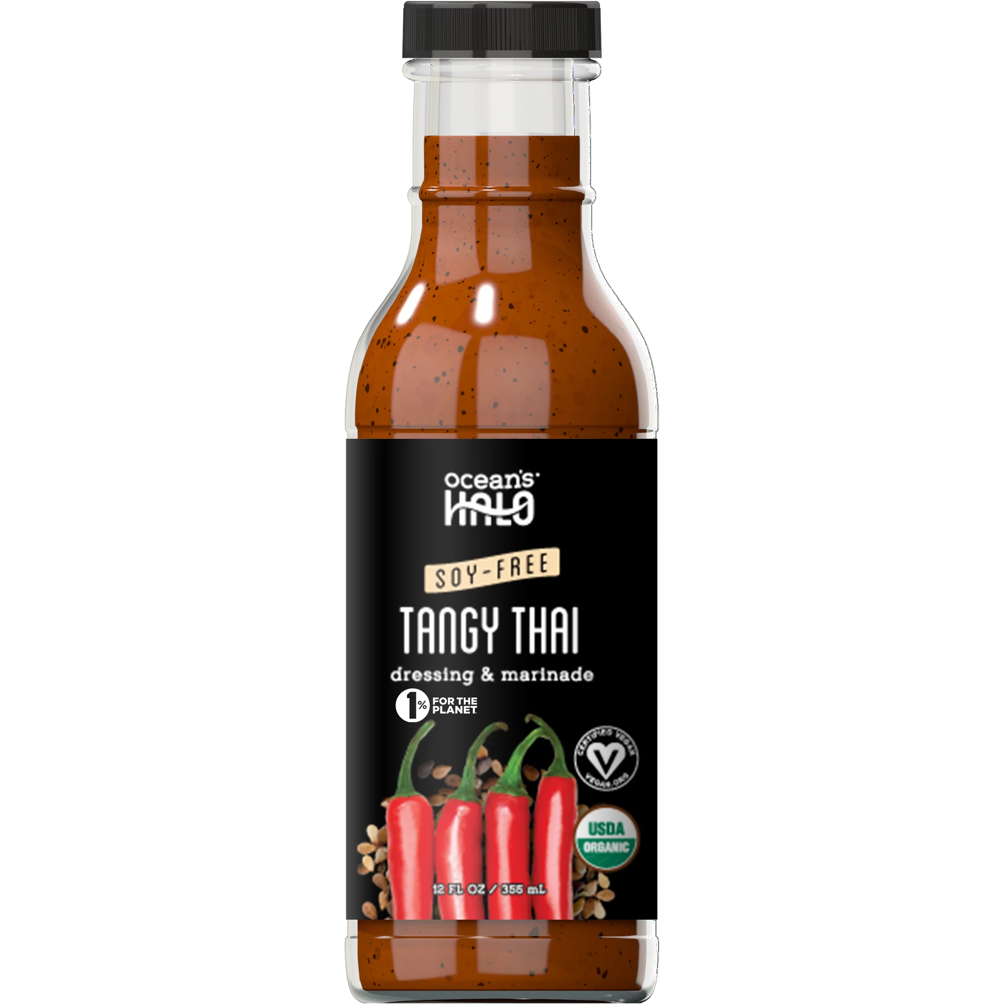 Vegan Tangy Thai Dressing, Ocean's Halo, Gluten Free, Organic, Soy Free, Spicy, 12 oz