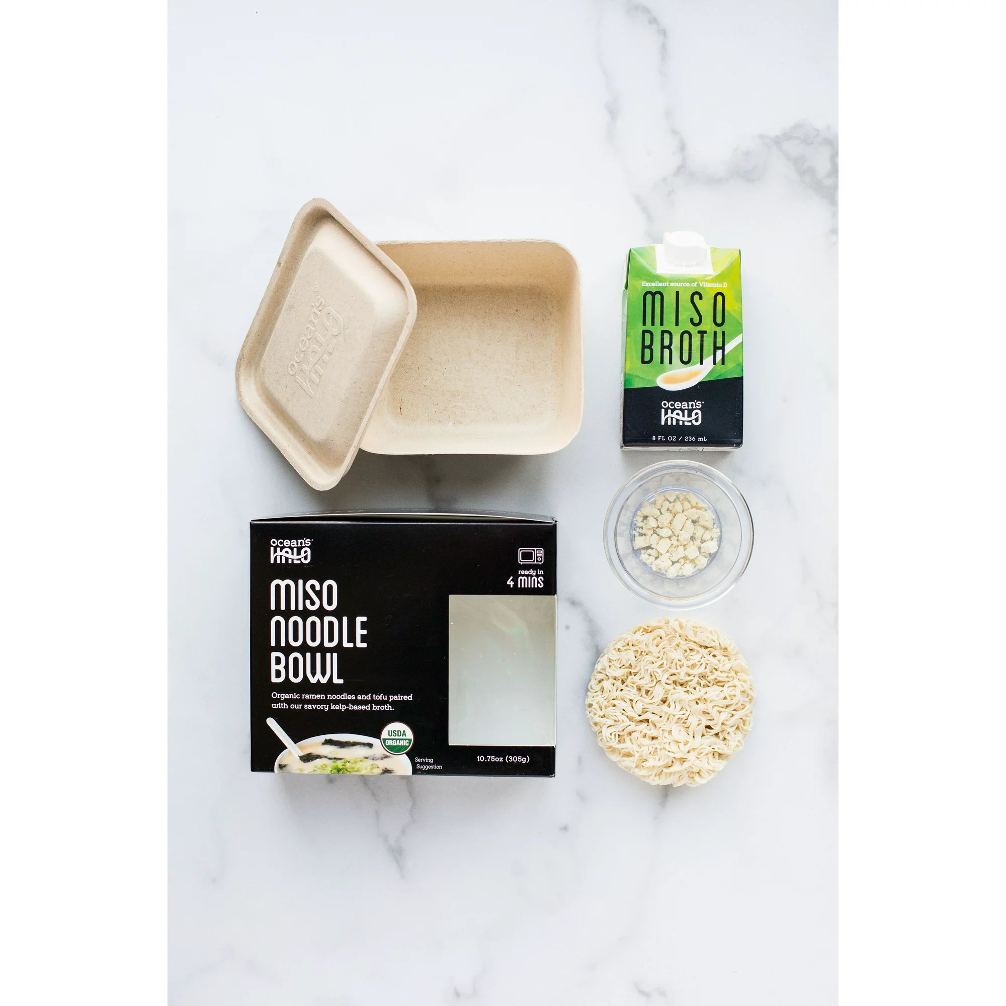 Ocean's Halo, Organic and Vegan Miso Noodle Bowl, Plant Based Meal