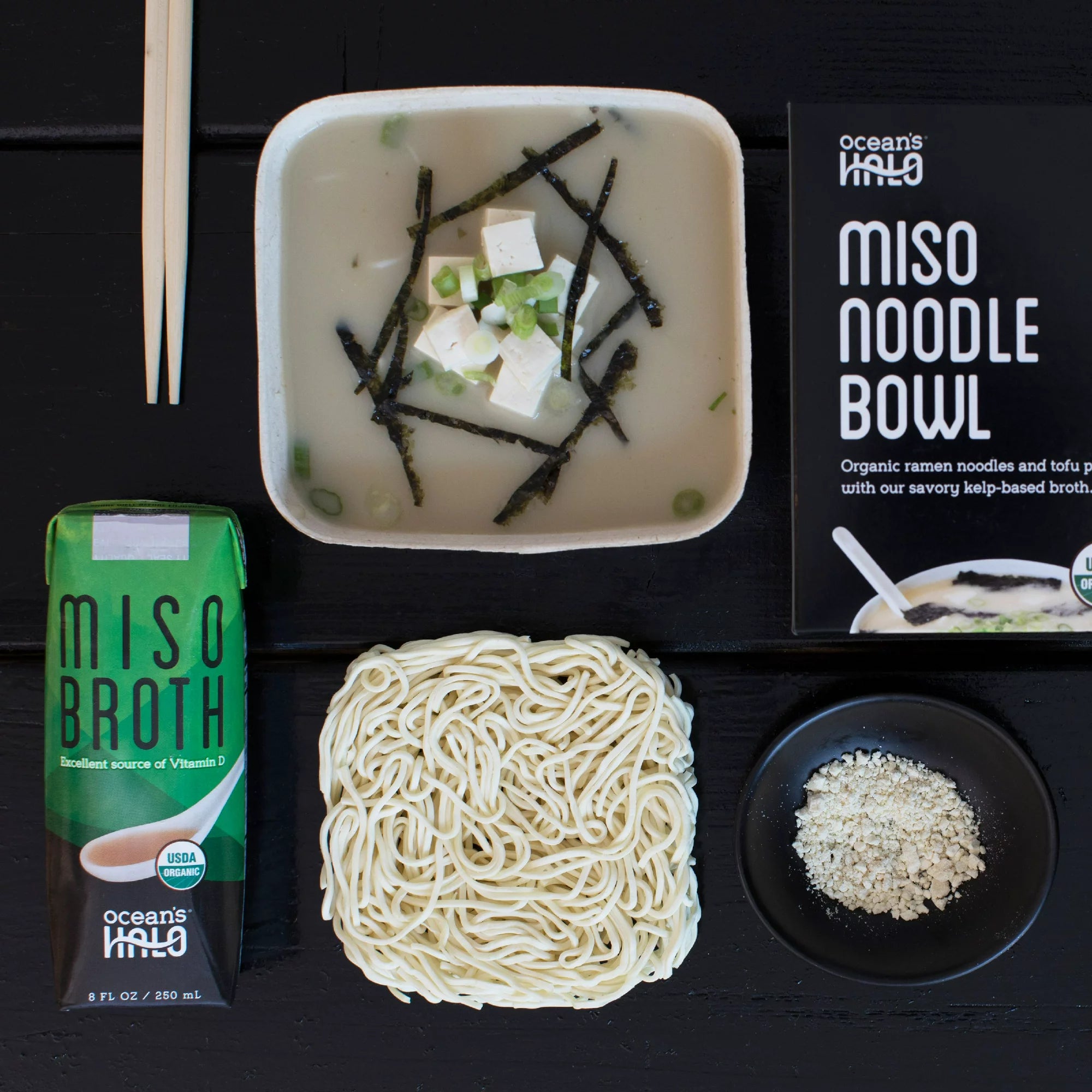 Ocean's Halo, Organic and Vegan Miso Noodle Bowl, Plant Based Meal