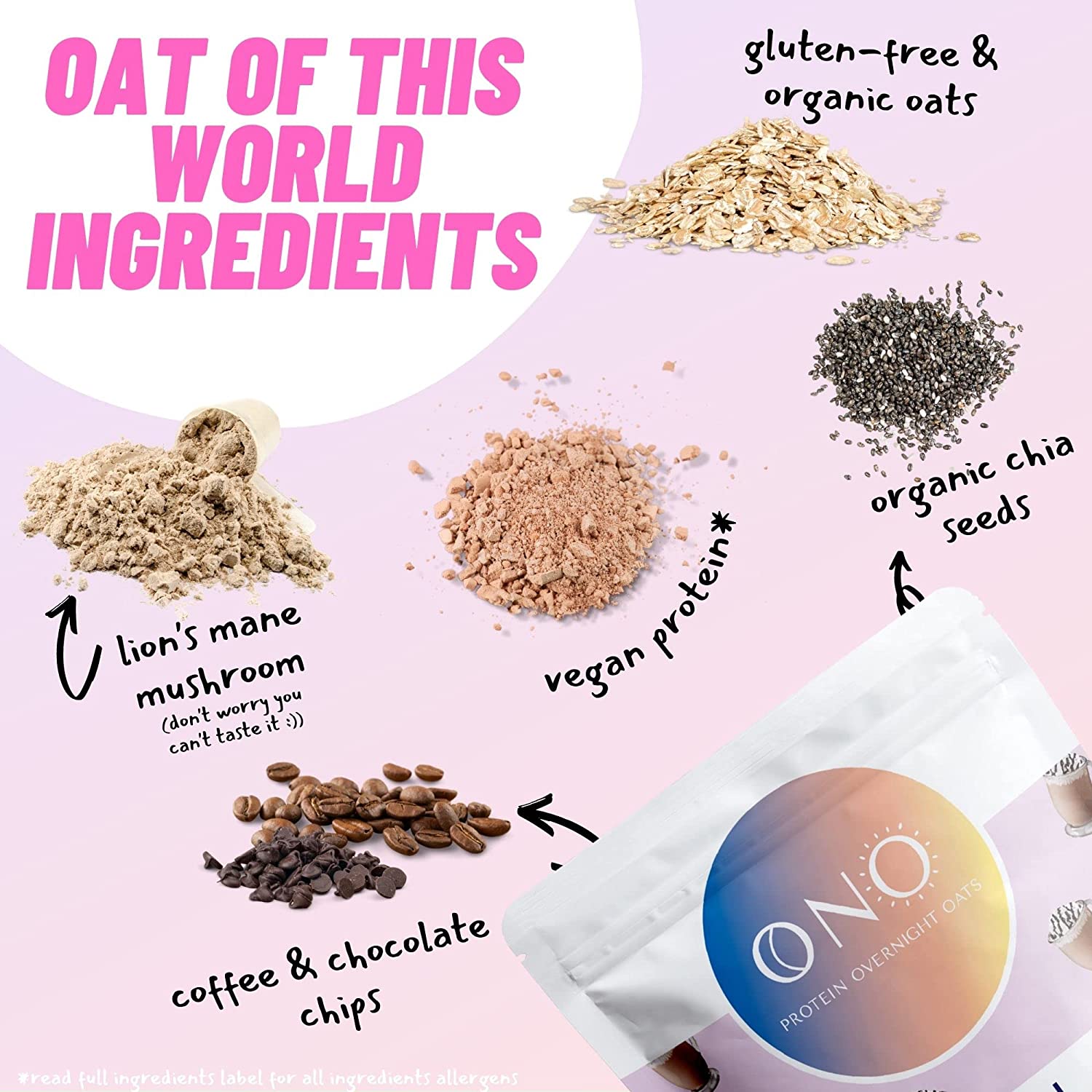 ONO Protein Overnight Oats - Chip de mocha vegano