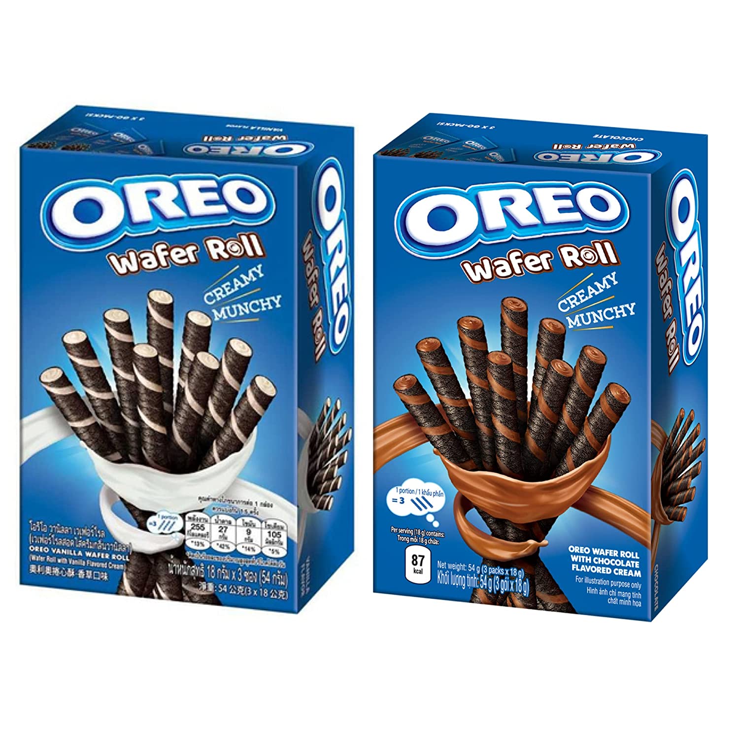 Oreos Oreo Wafer Roll Variety Pack, Cont. 2 Cajas