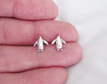 Aretes De Pinguino Plata