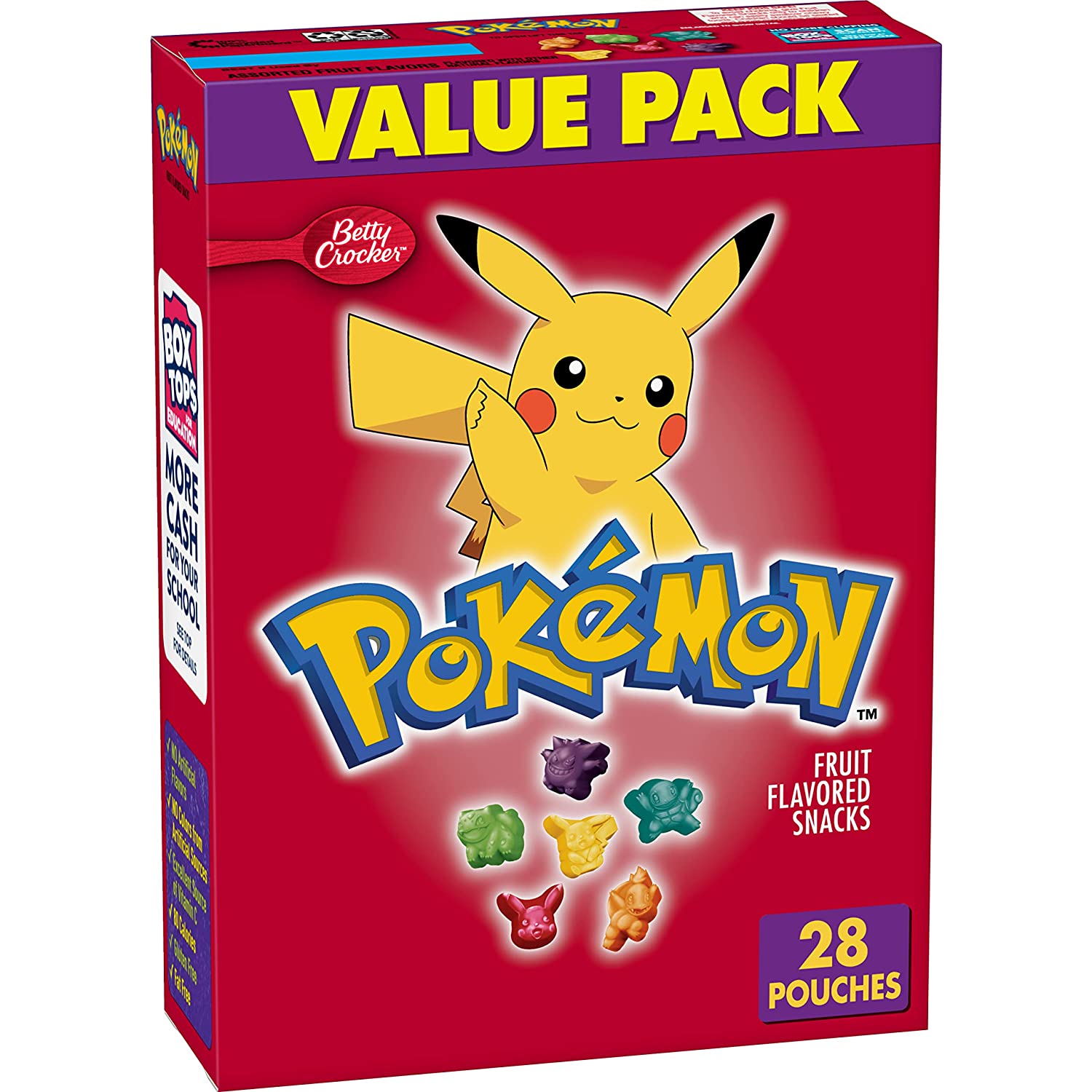 Betty Crocker Fruit Snacks PokemonFruit Flavored Snacks Pouches