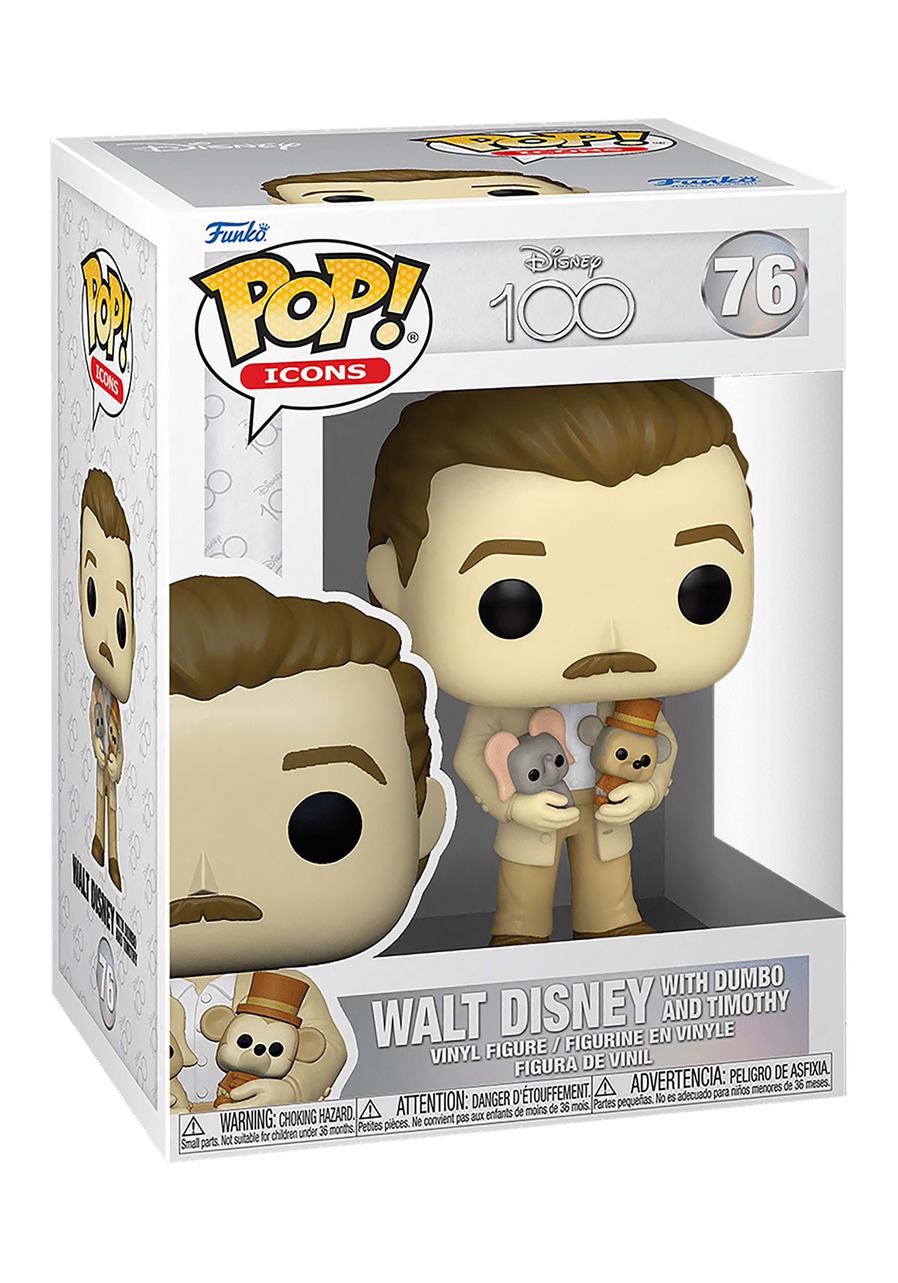 POP! Icons: Disney 100th Anniversary - Walt Disney Con Dumbo Y Timothy