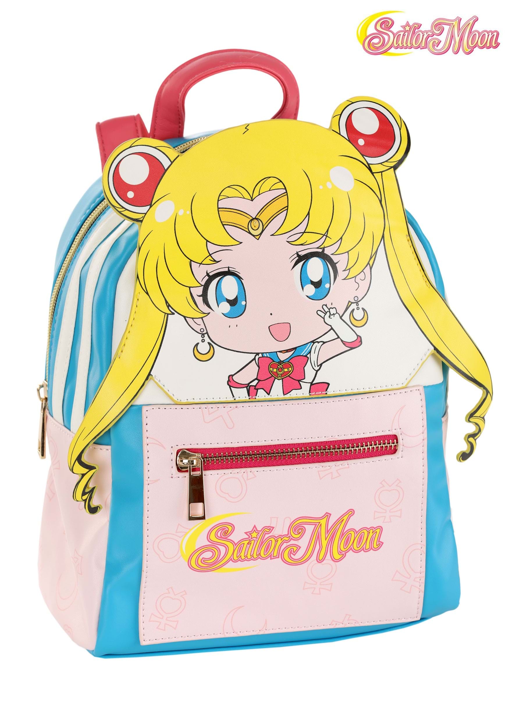 Sailor Moon Face Pink & Blue Mochila