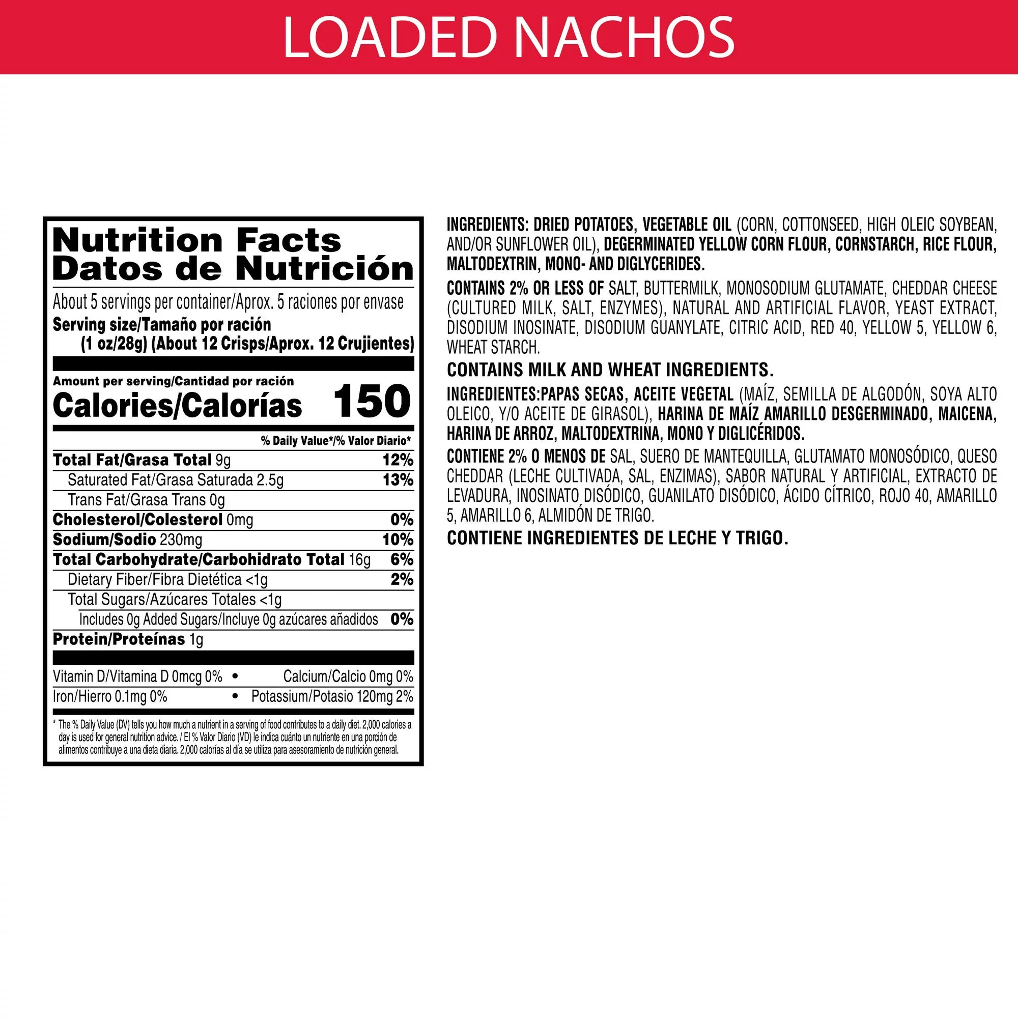 Pringles Potato Crisps Chips, Loaded Nachos
