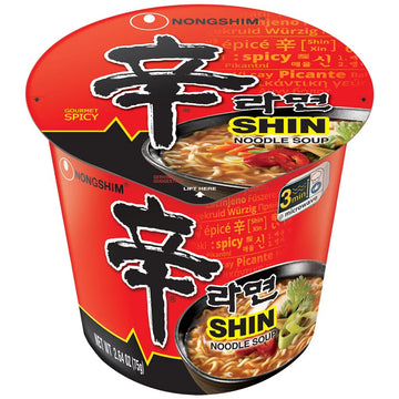 Nongshim Shin Ramyun Spicy Beef Ramen Noodle Soup Cup