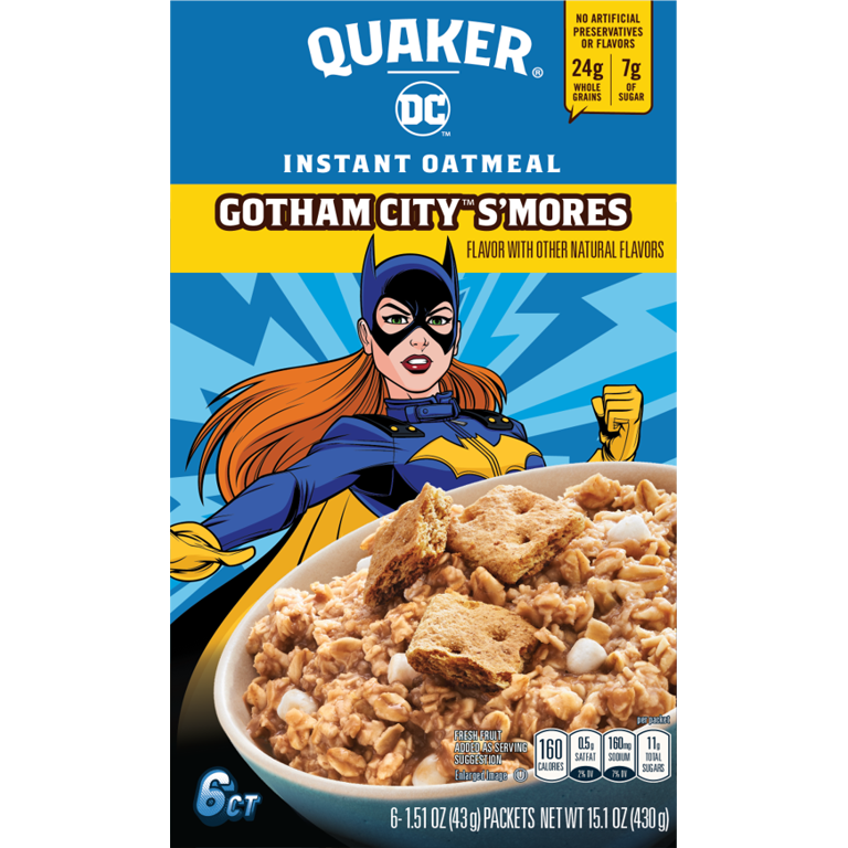 Quaker Kids S'mores Instant Oatmeal 1.51 oz, Cont. 6