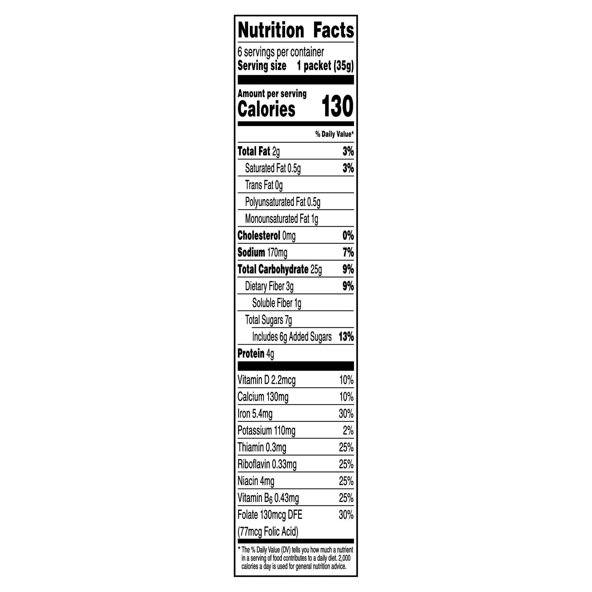 Quaker Kids S'mores Instant Oatmeal 1.51 oz, Cont. 6