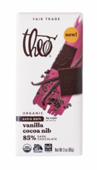 Theo® Organic Extra Dark Vanilla Cocoa Nib 85% Dark Chocolate