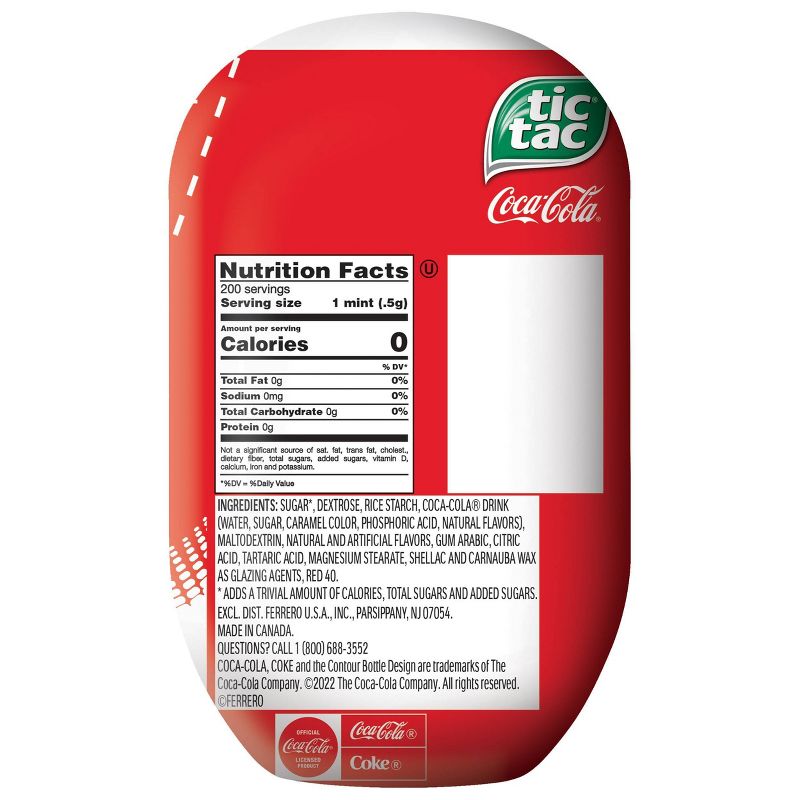 Tic Tac Coca Cola - 3.4oz