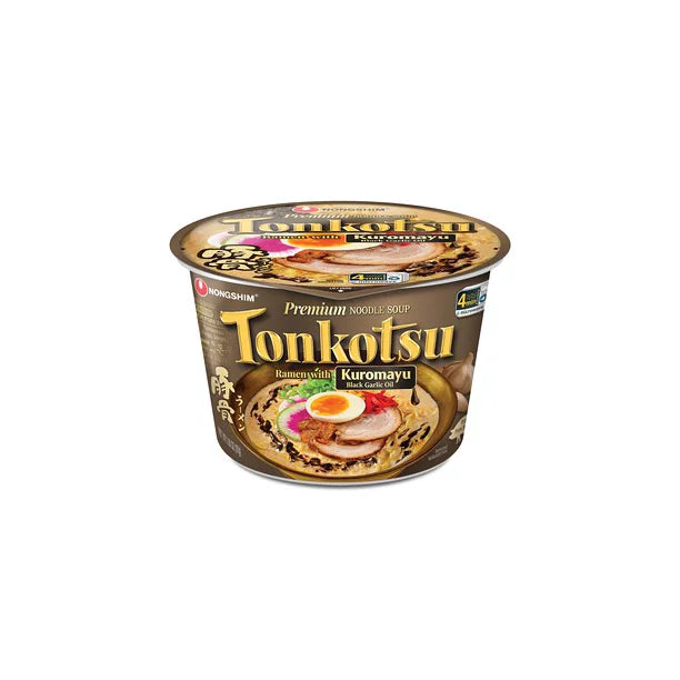 Nongshim Tonkotsu Spicy Pork & Black Garlic Ramyun Premium Ramen Noodle Soup Bowl