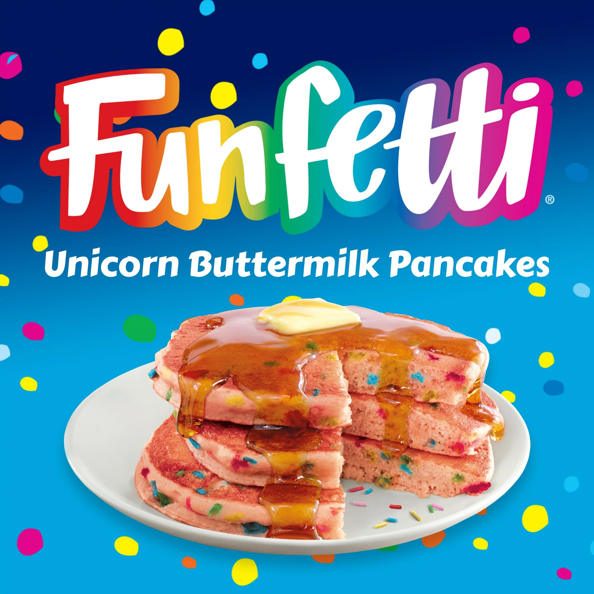 Pillsbury Funfetti Unicorn Complete Buttermilk Pancake and Waffle Mix, 28 oz