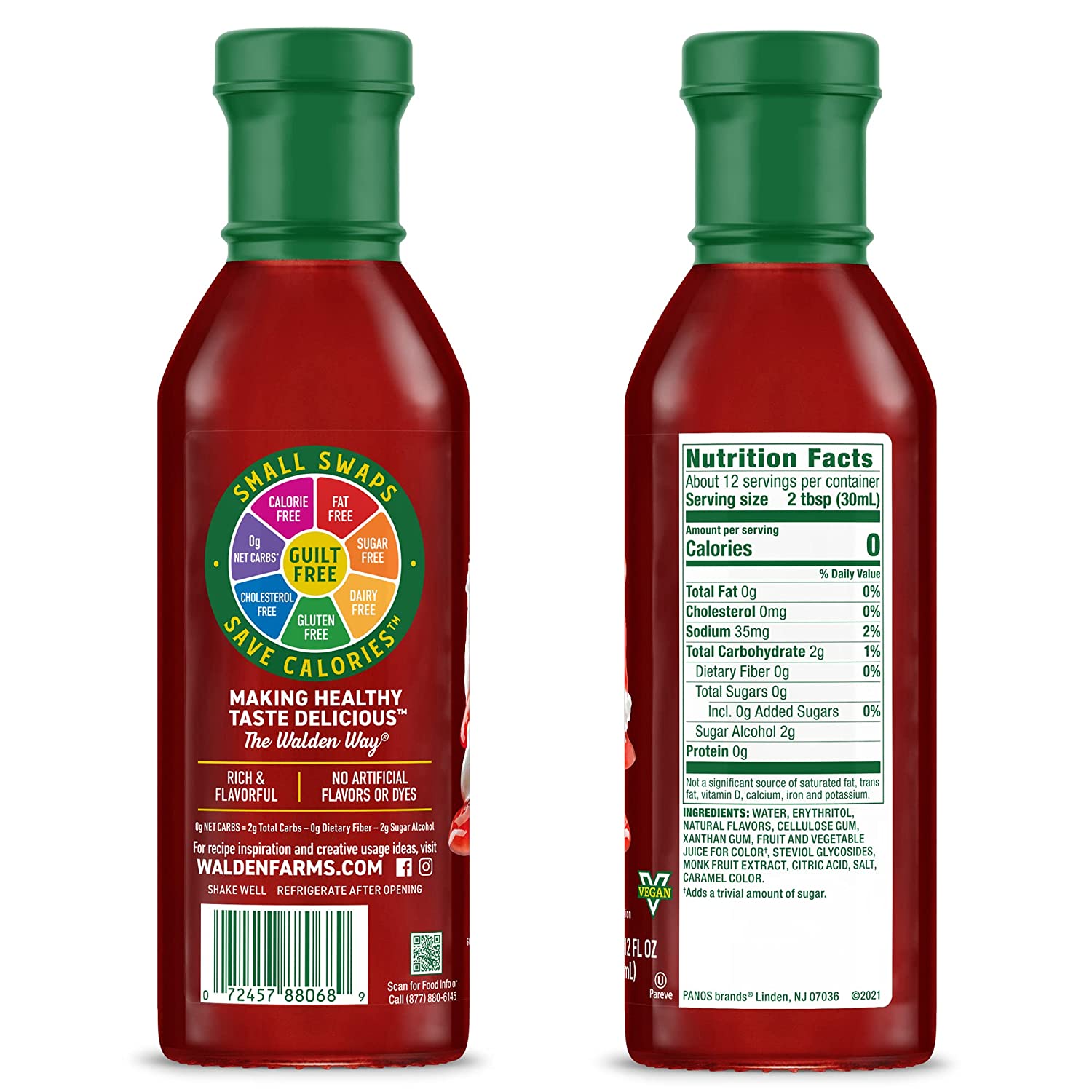 Walden Farms Strawberry Sugar Free Syrup, 12oz