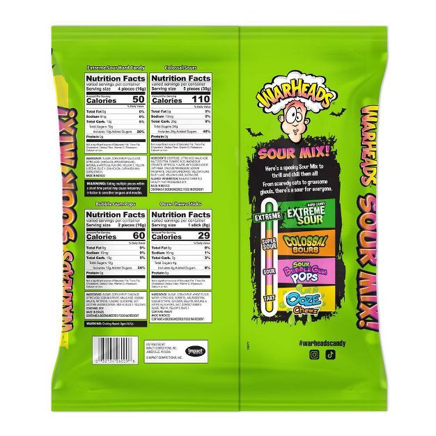 Warheads Halloween Mixed Candy Bag -14.2oz