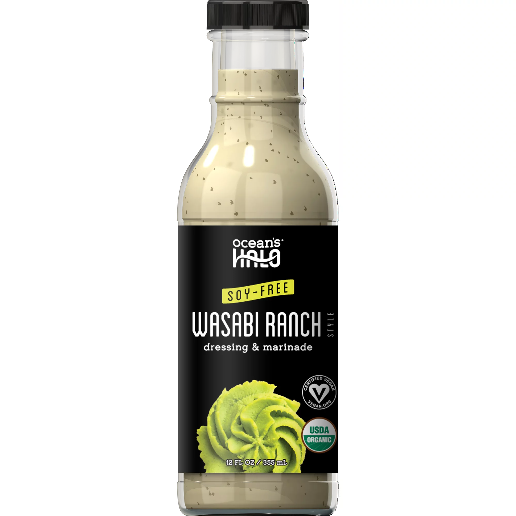 Vegan Spicy Wasabi Ranch Salad Dressing, Ocean's Halo, Organic, Soy Free, 12 fl oz