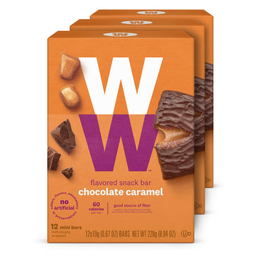 WW-  Barritas de Chocolate de Sabor Variado, 3 Paquetes de 12 barras